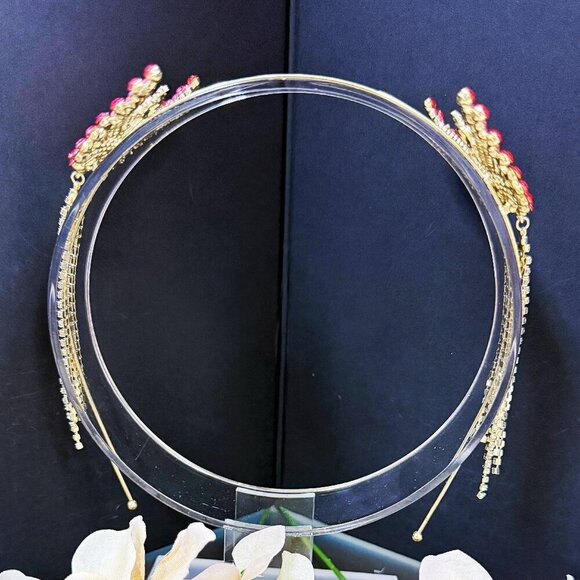 Angel Wings Headband, Hair Accessories for Girls, Goddess Headdress, Pink Crown - Picture 5 of 8